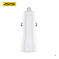 ASPOR A910 FAST CAR CHARGER QC 3.0 DUAL ALUMINUM METAL 38W PD PORTABLE