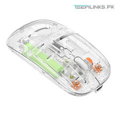 NEW TRANSPARENT M-10A WIRELESS + BLUETOOTH DUAL MODE RECHARGEABLE MOUSE
