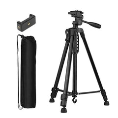 3366 ALUMINIUM TRIPOD STAND (55-INCH) WITH MOBILE PHONE HOLDER