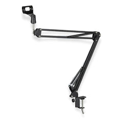 SYGA 35 METAL CANTILEVER MICROPHONE DESKTOP UNIVERSAL CAPACITOR WHEAT STAND (BLACK)