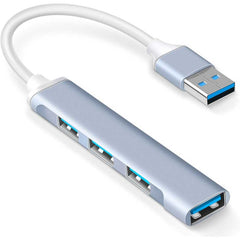 4 PORT USB 3.0 ULTRA SLIM PORTABLE HUB ALUMINUM ALLOY
