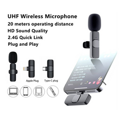 K8 Collar Wireless Microphone Type C Supported