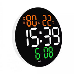 Digital Wall Clock with Remote Control | LED Time, Date & Temperature Display