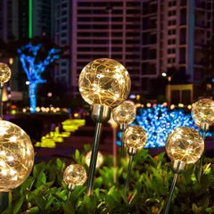 Solar Ball Reed Lamp (2 PCS) – Warm LED Solar Garden Lights