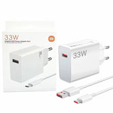 XIAOMI 33W EU PLUG QC3.0 FAST QUICK WALL CHARGER WITH CABLE
