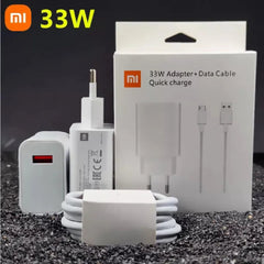 XIAOMI 33W EU PLUG QC3.0 FAST QUICK WALL CHARGER WITH CABLE