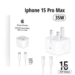 IPHONE 15 PRO MAX 3 PIN (UK PIN) 35W USB-C POWER ADAPTER