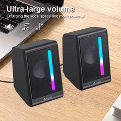 KISONLI X16 MINI USB 2.0 PORTABLE SPEAKER FOR LAPTOP PC WITH RGB LIGHT
