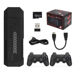 X2 64GB PLUS RETRO 3D 32000+ VIDEO GAMES 4K HD OUTPUT GAME STICK WITH 2 WIRELESS CONTROLLERS