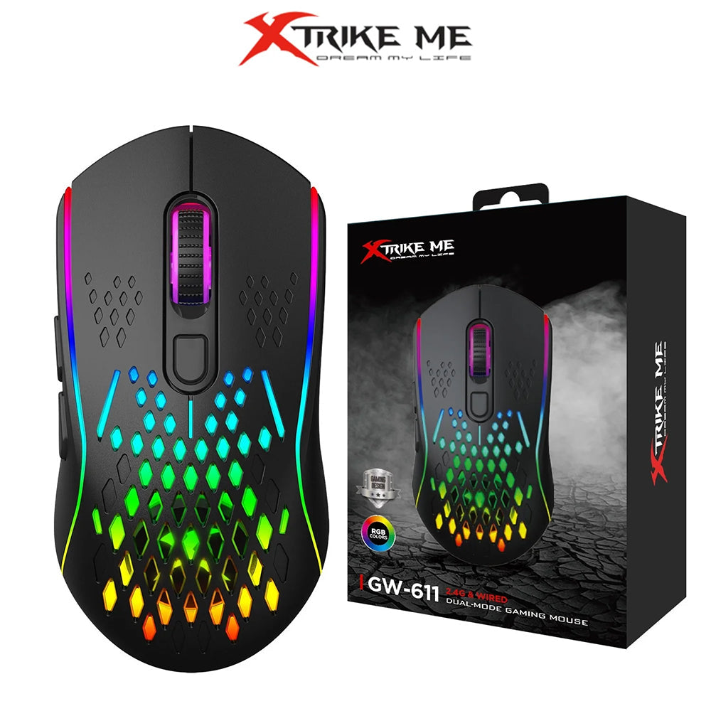 XTRITKE ME GW-611 (7 Buttons) RGB Wireless Gaming Mouse