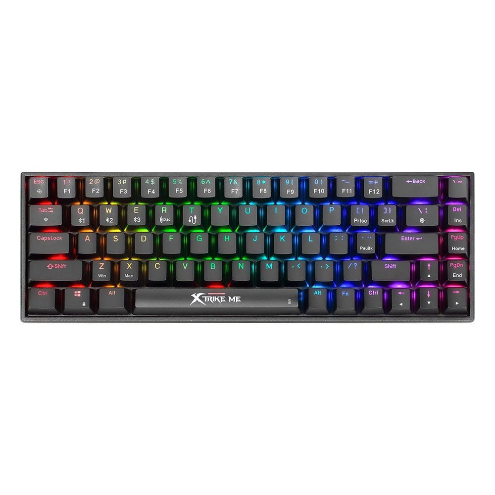 XTRIKE ME GK-994W WIRELESS 2.4G RGB BT GAMING KEYBOARD BLACK