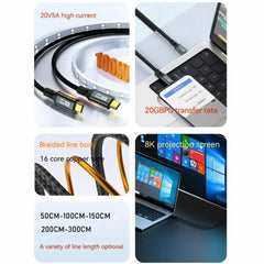 JOYROOM S-CC100A12 Type-C to TPYE-C 100W Data Cable 1.2m Black