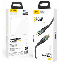 ASPOR A153 240W Type C to Type C PD Fast Charging DATA Cable 1.8M