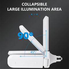 4 Leaf LED Fan Light 60W – Adjustable High Brightness E27 LED Bulb Lamp