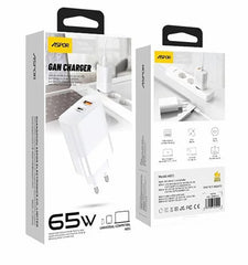 ASPOR GAN CHARGER A851 65W QC3.0 WALL CHARGER MULTI PORT USB