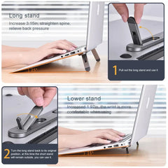 Adjustable Laptop Riser Stand | Portable Aluminum Laptop Holder for Desk