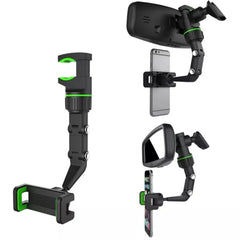 Multifunctional Phone Holder for Car Rearview Mirror | 360° Rotating Mobile Stand