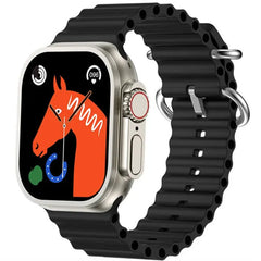 S9 ULTRA 49MM (3 STRAPS) SMART WATCH SERIES 9 WITH Metal Milanese Strap BLUETOOTH VOICE CALL 2.2 INCH HD SCREEN WITH FITPRO APP BLACK