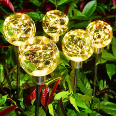 Solar Ball Reed Lamp (2 PCS) – Warm LED Solar Garden Lights