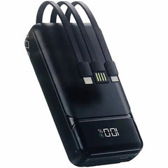 ASPOR A317 22.5W 30000MAH FAST CHARGING POWER BANK WITH 3 CABLES BLACK