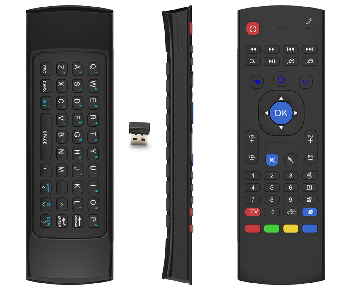 Air Mouse MX3 for Android & Smart TV | 2.4GHz Wireless Remote, Full QWERTY Keyboard, Motion Sense