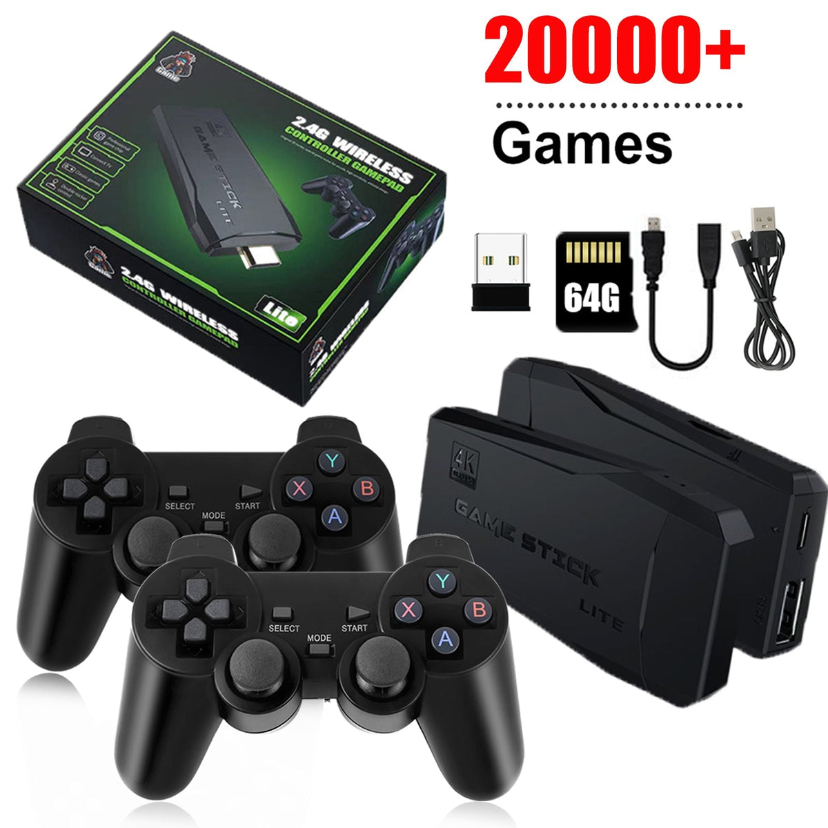 M8 64GB 4K WITH TAKKEN 3 & 20000+ GAMES AND TWO GAME CONTROLLERS RK3228 RAM 256MB, ROM 128MB