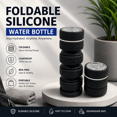 Foldable Silicone Water Bottle – Portable Collapsible Travel Water Bottle